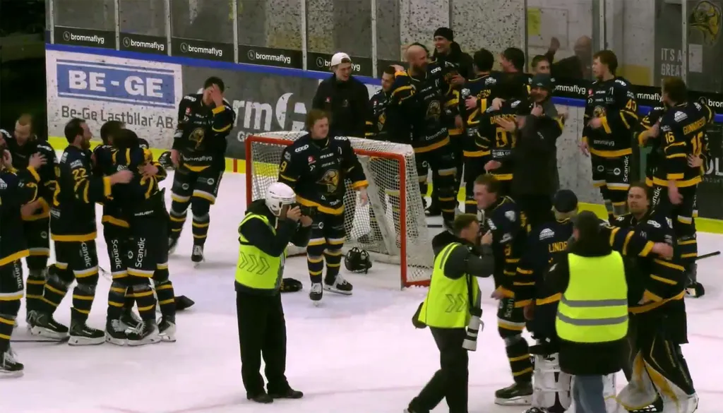 Visby/Roma är klara för Hockeyallsvenskan. Foto: Skärmdump