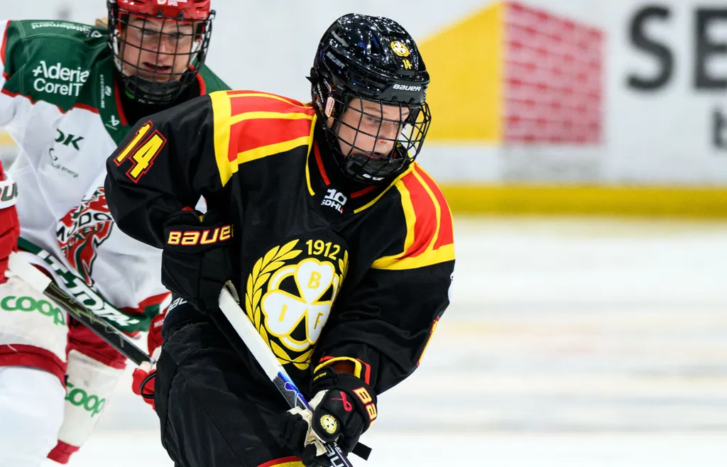 Lovisa Engström blev målskytt i Brynäs storseger.
Foto: Aron Broman / BILDBYRÅN 
