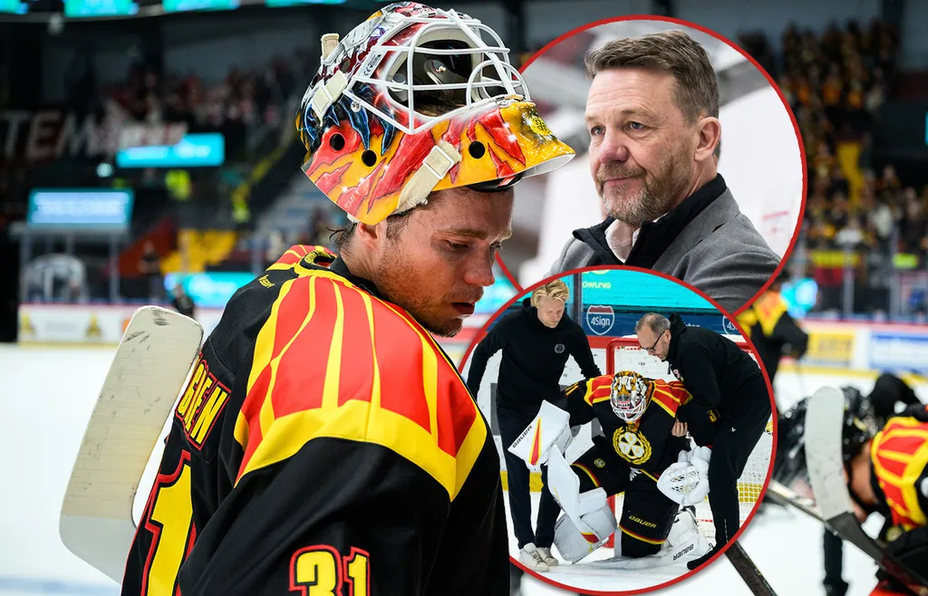 Erik Källgren svarar efter Charles Berglunds utspel mot Brynäsmålvakten. 
