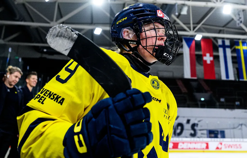 Sara Hjalmarsson noterades som målskytt för Sverige. 