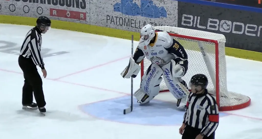 Målvakten Hampus Vallin gjorde en bra första säsong i Hockeyettan