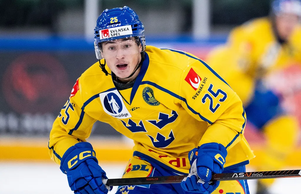 Jacob Sagadin i landslagströjan 2023
