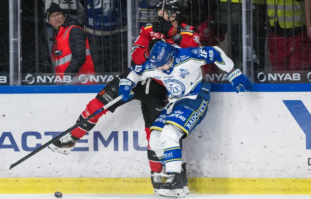 Rocky Langvardt under ishockeymatchen i SHL mellan Luleå och Leksand den 27 november 2025 i Luleå
