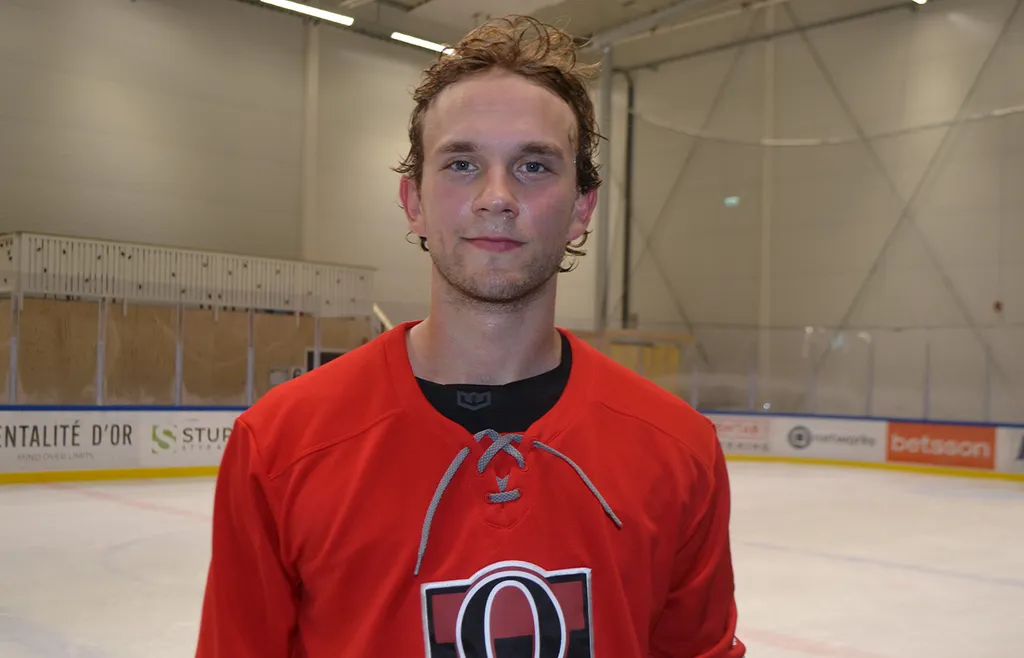 Nu byter William Eklund San Jose mot Ottawa.
Foto: Ronnie Rönnkvist.