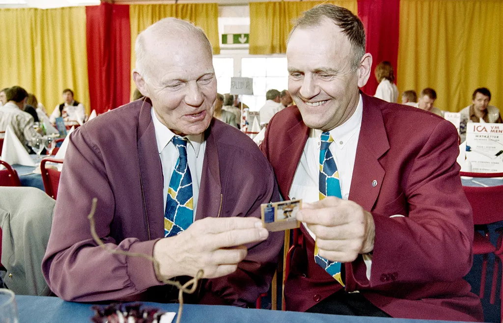 Rolle Stoltz och Uffe Sterner i samband med VM i Stockholm 1995.