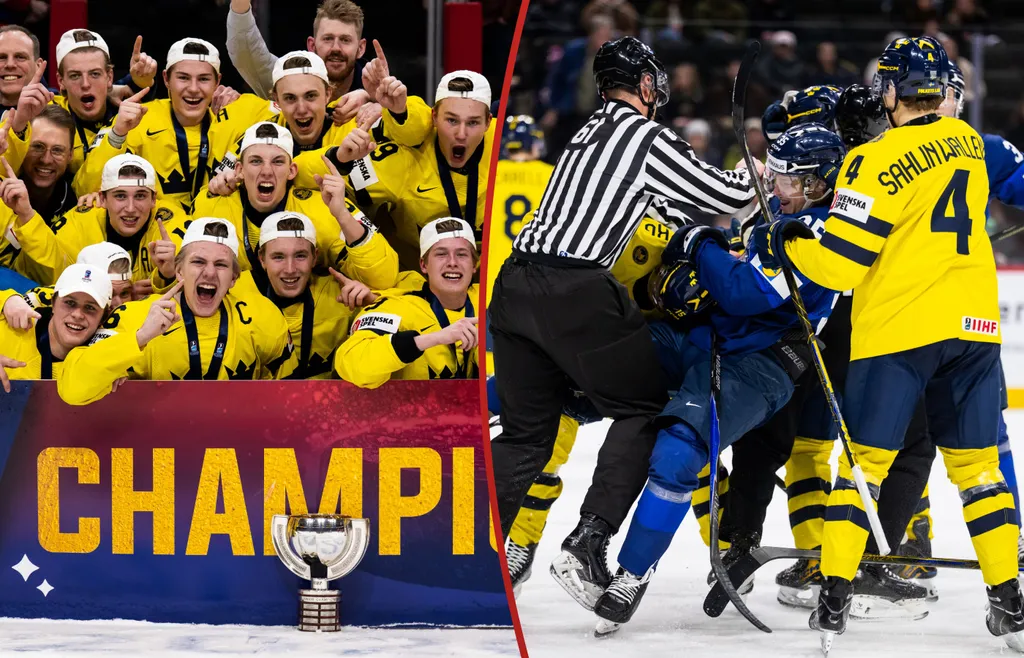 Juniorkronorna inleder jakten på ett nytt JVM-guld mot Finland. 