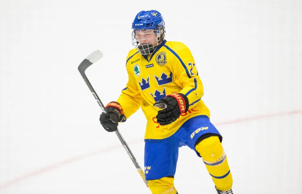 Zion Nybeck i U16-landslaget säsongen 2017/18