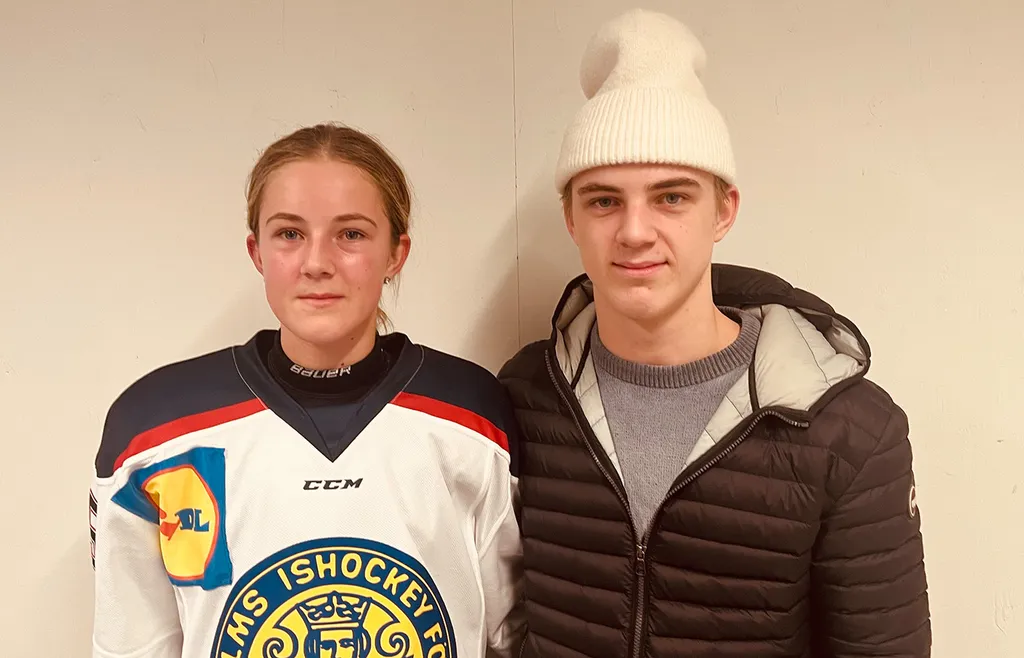 Filippa Fernström och storebror Melvin.
