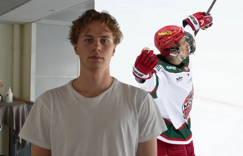 Elton Hermansson i MoDo-tröjan (höger)
