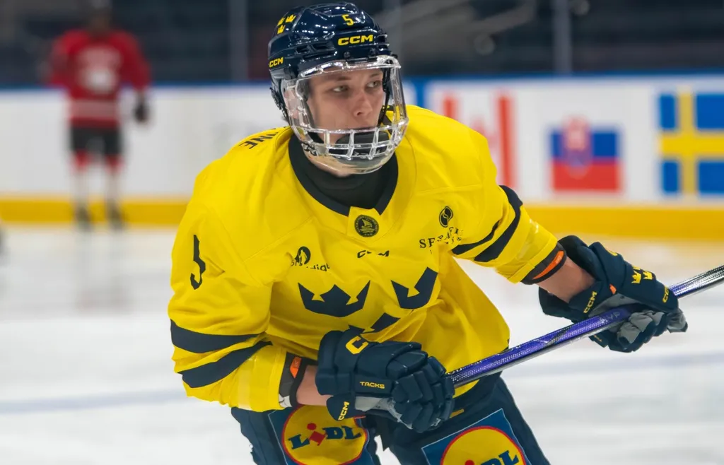 Sascha Boumedienne hade det tufft i Hlinka Gretzky Cup