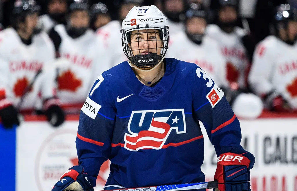 Abbey Murray under VM-finalen i våras