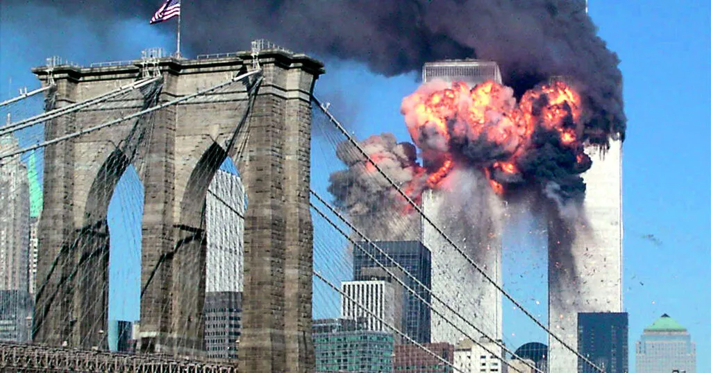 Förödelse i New York den 11 september 2001.