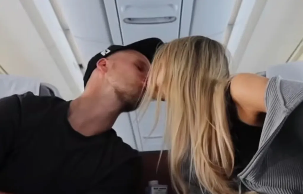 Elias Pettersson med sin nyblivna hustru Katelyn Bird