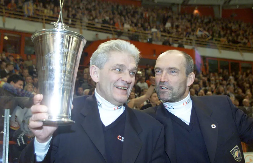 Hårde Hardy och minst lika hårde Mats Waltin.
Foto: Bildbyrån.