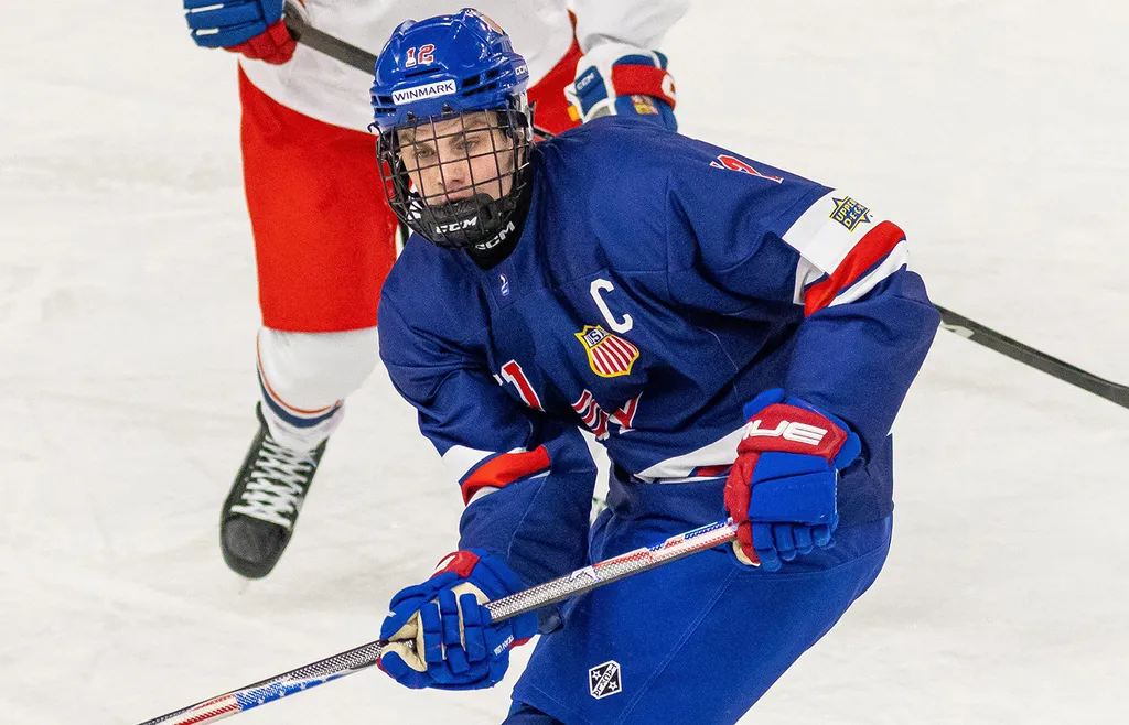 USA:s lagkapten under U18-VM, Casey Mutryn, har kvalitéer för att bli en användbar NHL-spelare. 
