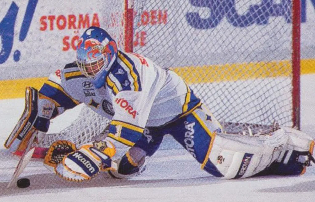 Johan Hedberg under sin tid som målvakt i Leksands IF