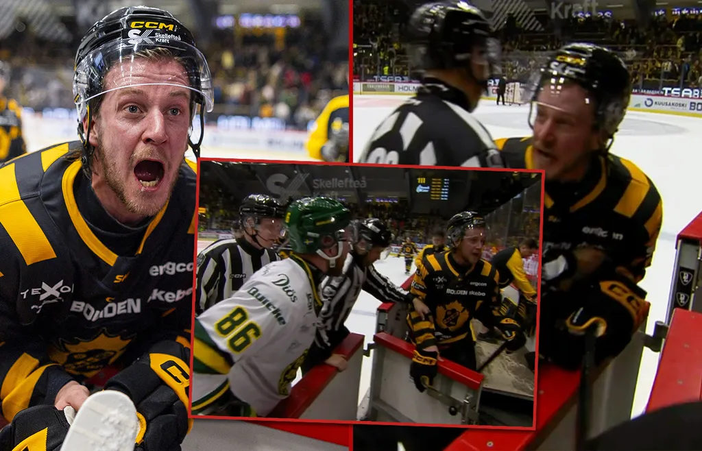 Jonathan Pudas och Robin Kovács rök ihop i Västerbotten-derbyt. 