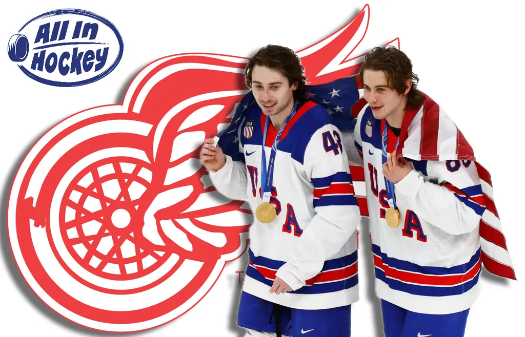 Finns det en framtid för bröderna Quinn och Jack Hughes i Detroit Red Wings? Foto: Bildbyrån