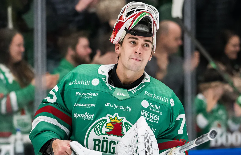 Arvid Holm är numera en toppmålvakt i SHL
