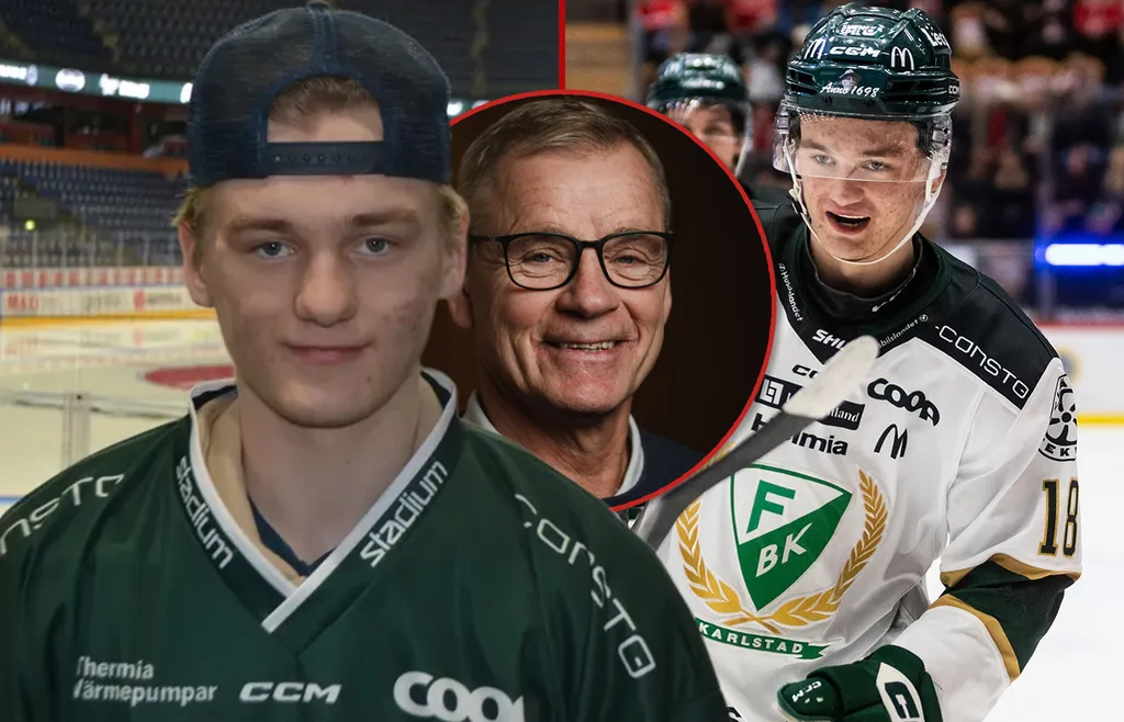 Linus Loob Trygg går i morbrors fotspår och skjuter sitt första mål för Färjestad.