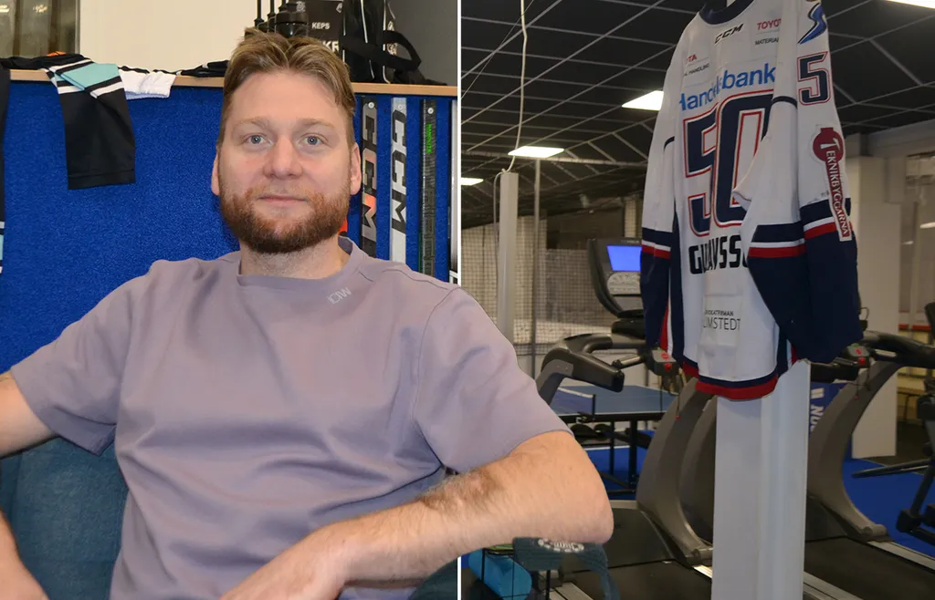 Jonas Junland och hans gym i Linköping.