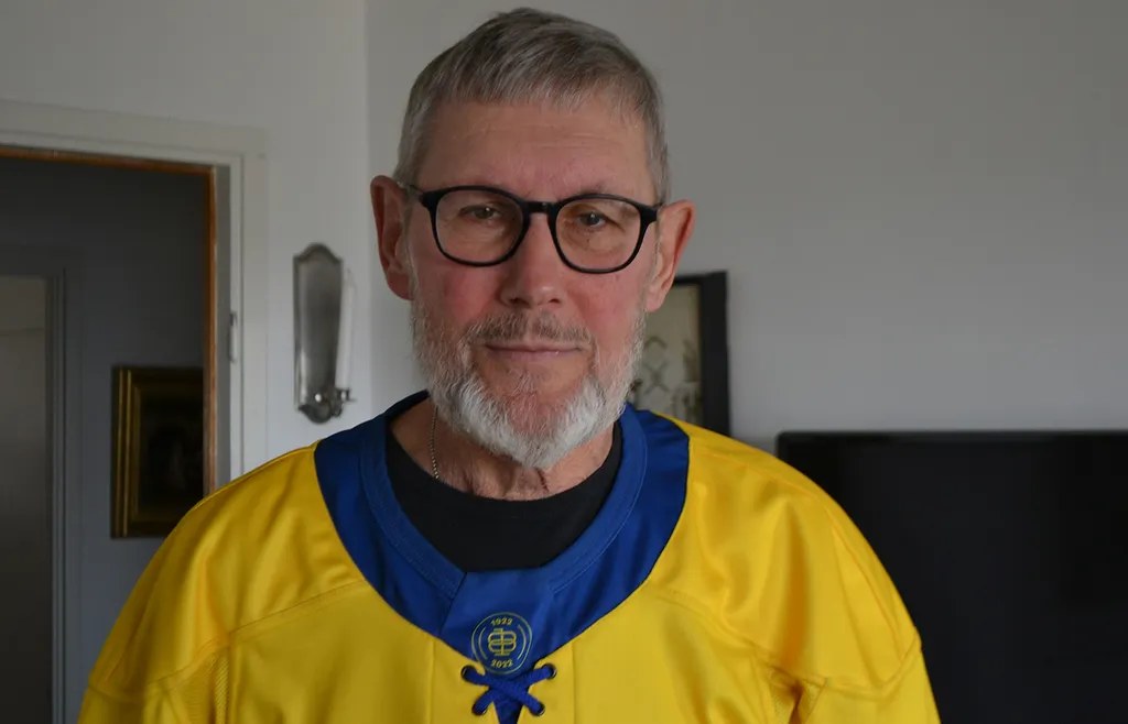 Kent-Erik Andersson i landslagströjan.