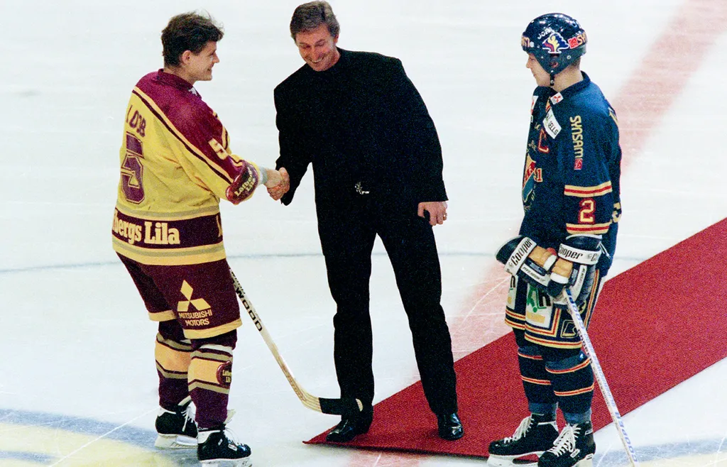 Håkan Loob, Wayne Gretzky och Challe Berglund