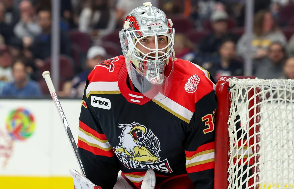 Sebastian Cossa lämnar Detroit Red Wings organisation. Foto: Frank Jansky/Icon Sportswire AP Images
