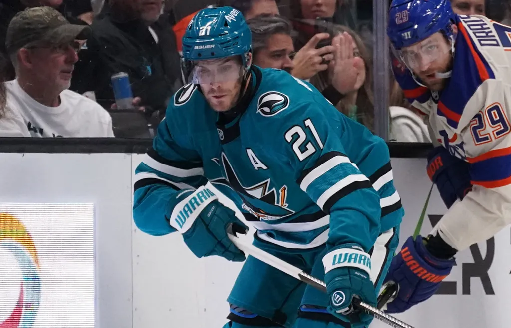 San Jose Sharks får klara sig utan skadade Alexander Wennberg närmaste tiden. Foto: David Gonzales-Imagn Images