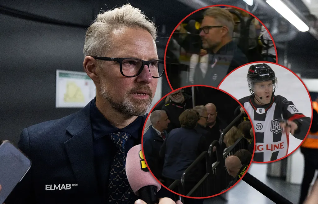Johan Hedberg svarar efter matchstraffet. 