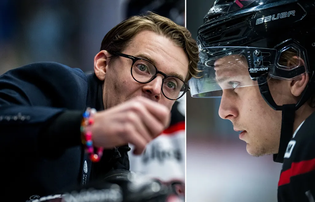 Albin Blomqvist var inte nöjd efter måndagens första period. 
