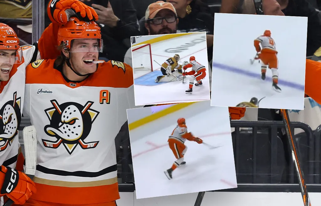 Leo Carlsson stod för en stark premiär i NHL.
