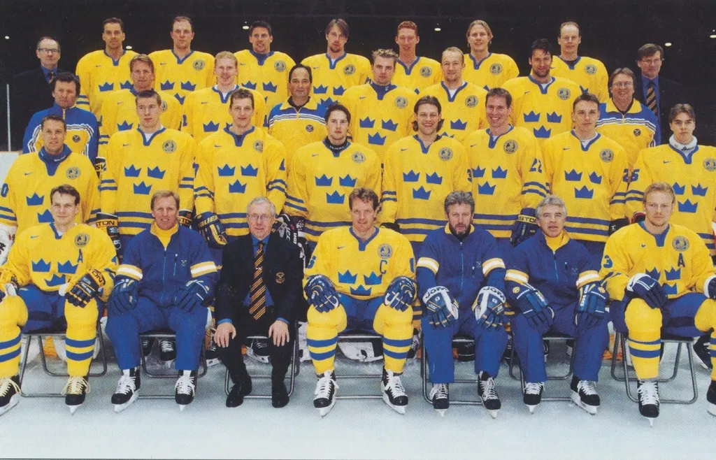 Tre Kronors lagbild från OS i Nagano 1998