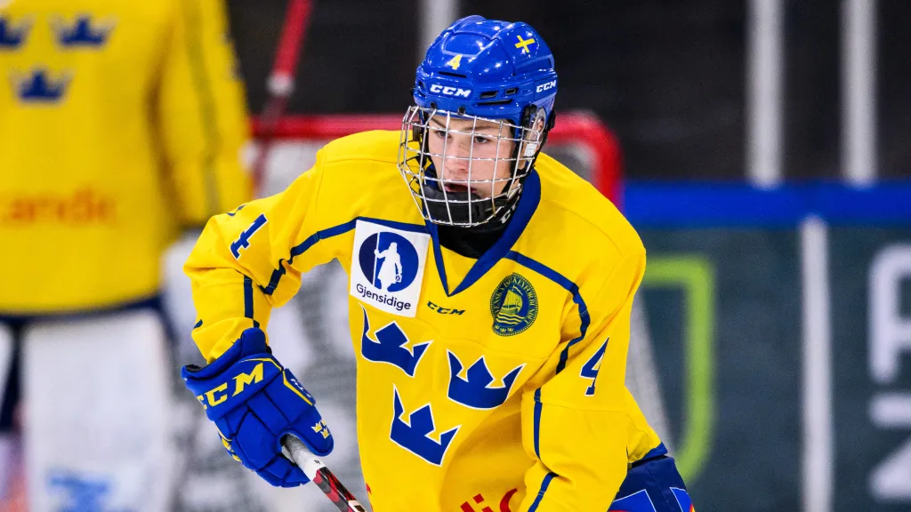 Leo Sahlin Wallenius under en U17-landskamp