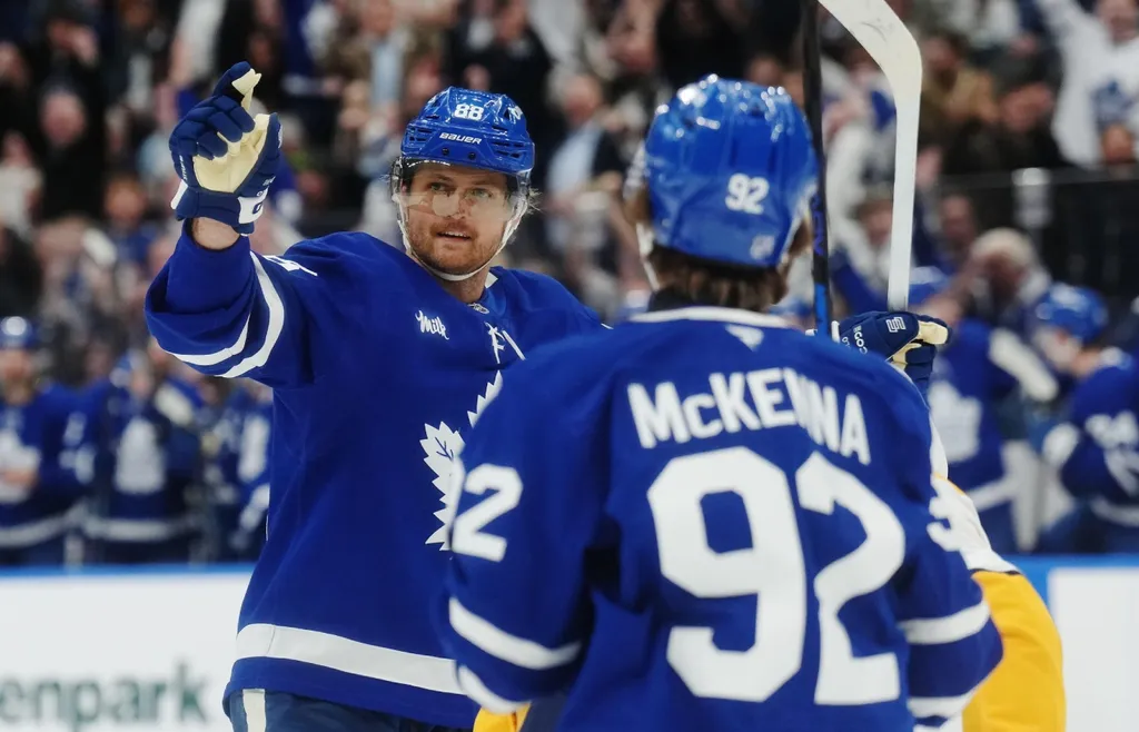 William Nylander och Gavin McKenna gjorde båda mål i natt.