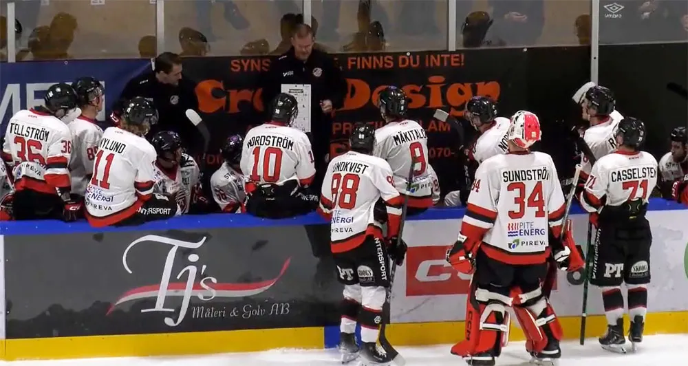 När inte de unga stjärnorna levererar för Piteå är det ingen annan som kliver fram och gör det. Foto: Skärmdump