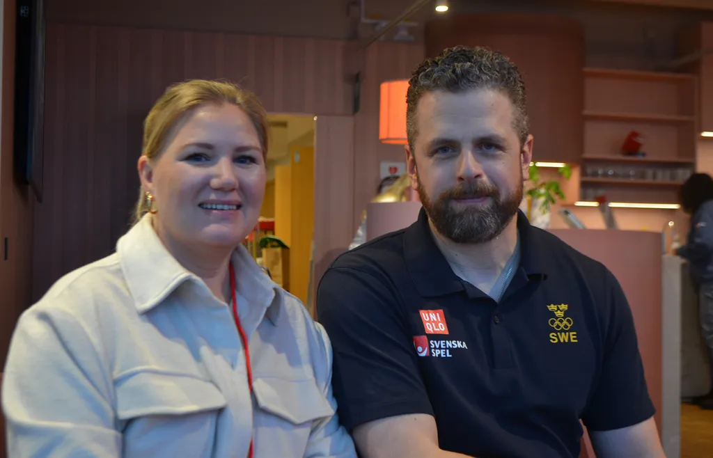 Sophie Johansson och förbundskapten Ulf Lundberg