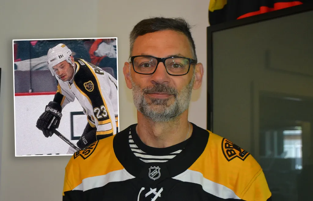 Peter Popovic i Boston-tröjan.