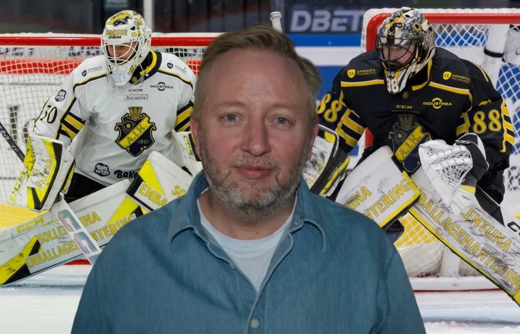 Fredrik Söderström slår fast att AIK har Hockeyallsvenskans bästa målvaktspar.
Foto: Ronnie Rönnkvist/Bildbyrån montage