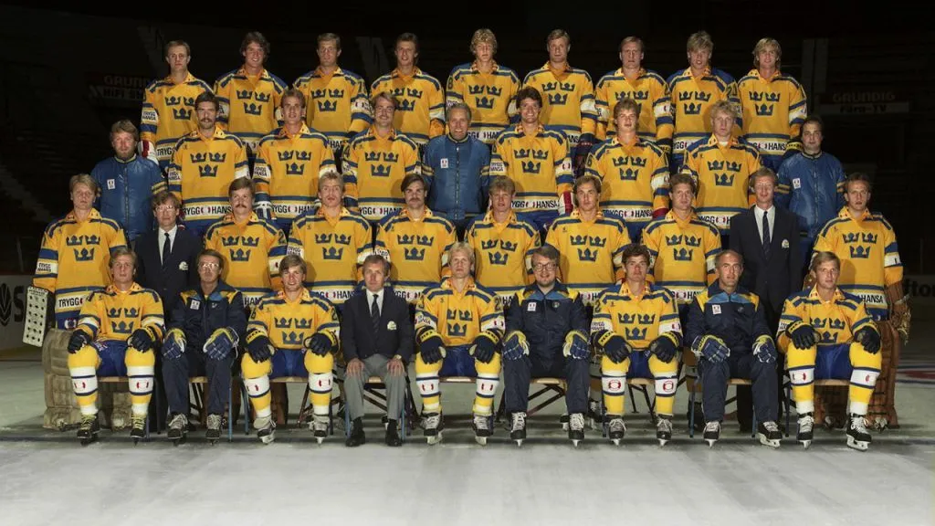 Tre Kronors lag under Canada Cup 1984.