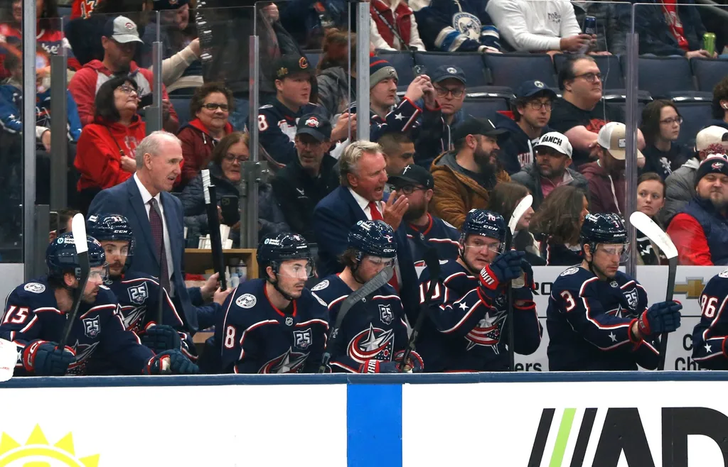 Rick Bowness rasar efter Columbus Blue Jackets plump mot Florida Panthers. Foto: Bildbyrån/Imagn Images