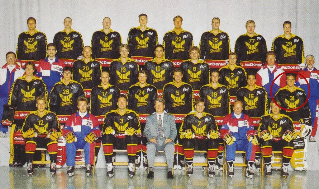 Tommy Salo i Västerås framgångsrika lag säsongen 1992/93