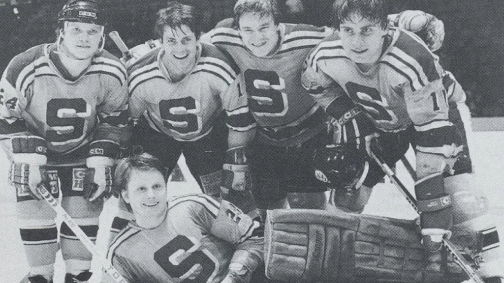 Från Vänster: Jan Eriksson, Dick Yderström, Jan-Erik Dantoft, Mats Hallin och Lars Fernqvist i SSK. 