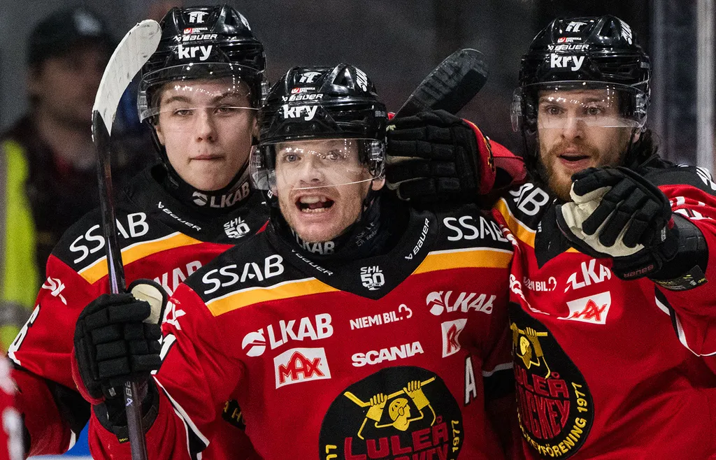 Luleås toppkedja med Isac Hedqvist, Brian O'Neill och Brendan Shinnimin