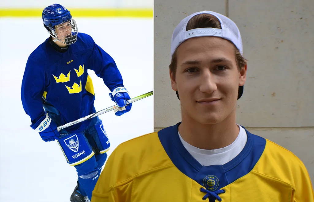 Melvin Novotny i landslagsdress