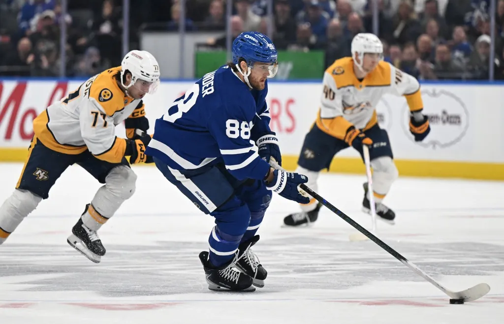 William Nylander fick bra utdelning mot Nashville