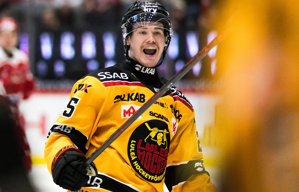 Filip Eriksson sköt tre mål i Luleås första träningsmatch. 