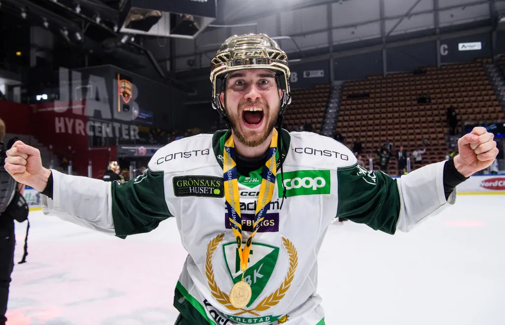 Michael Lindqvist blev svensk mästare med Färjestad 2022