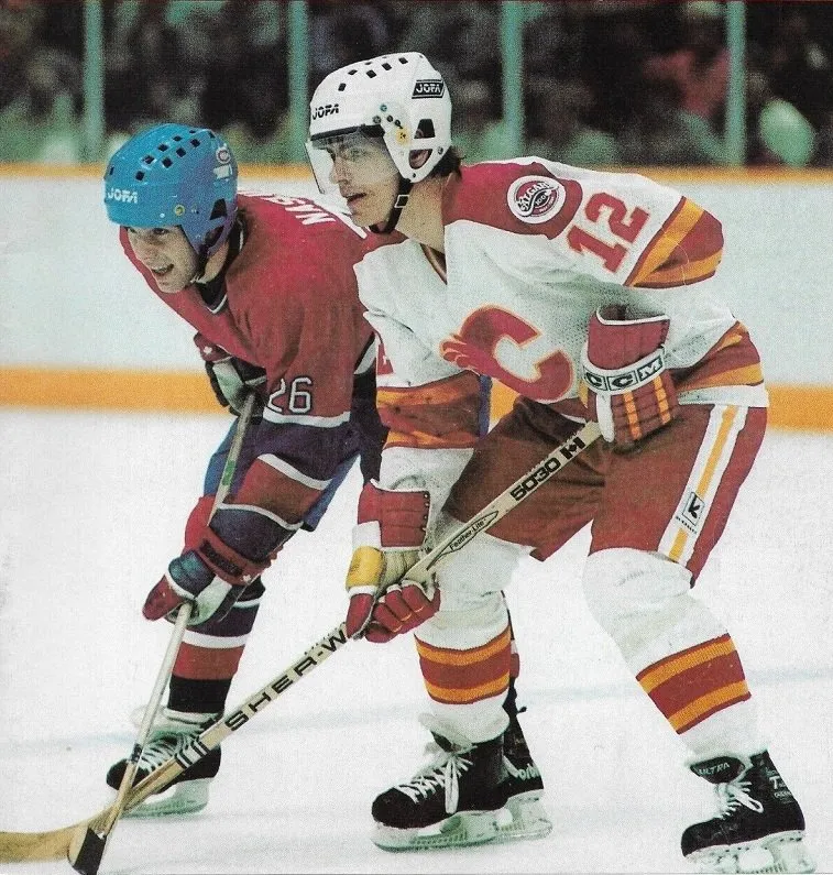 Mats Näslund och Håkan Loob i NHL. Arkivbild.