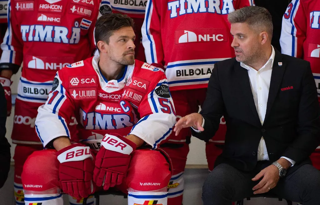 Timrås kapten Anton Lander och tidigare sportchef Kimmo Kapanen